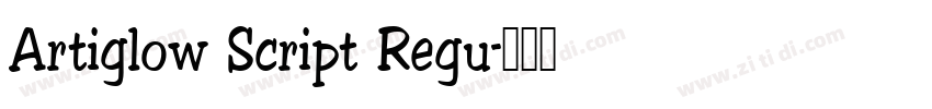 Artiglow Script Regu字体转换